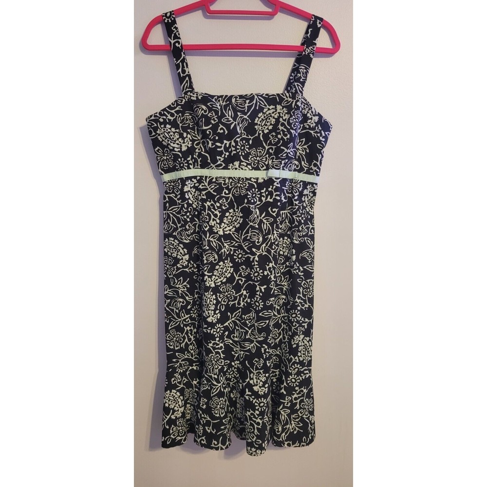 DRESS SALE Women's R&K Originals Black/Teal Pinup Floral Dress Size 10